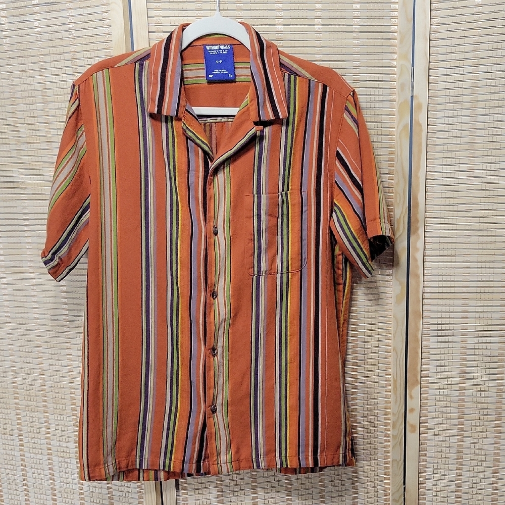 EUC Without Walls Men's Striped Short Sleeved Shirt - Size S